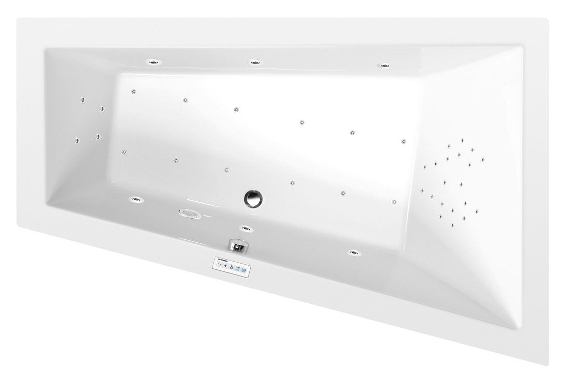 Polysan Triangl R Hydromasážna vaňa 180x120x50 cm, pravá, Highline Hydro-Air, biela 20611.6010