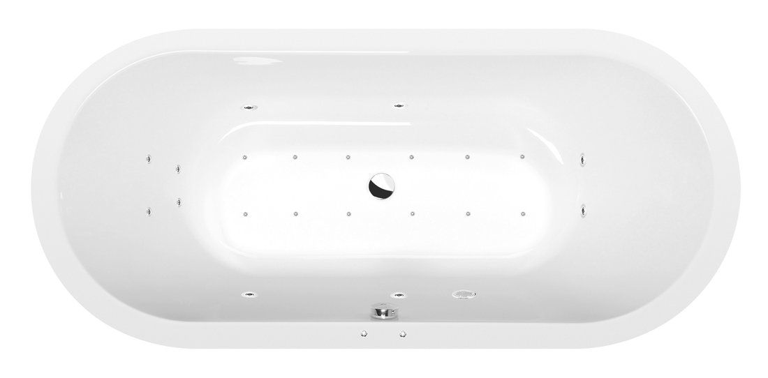 Polysan Viva O Hydromasážna vaňa 175x80x47cm, Active Hydro-Air, biela 79119.2010