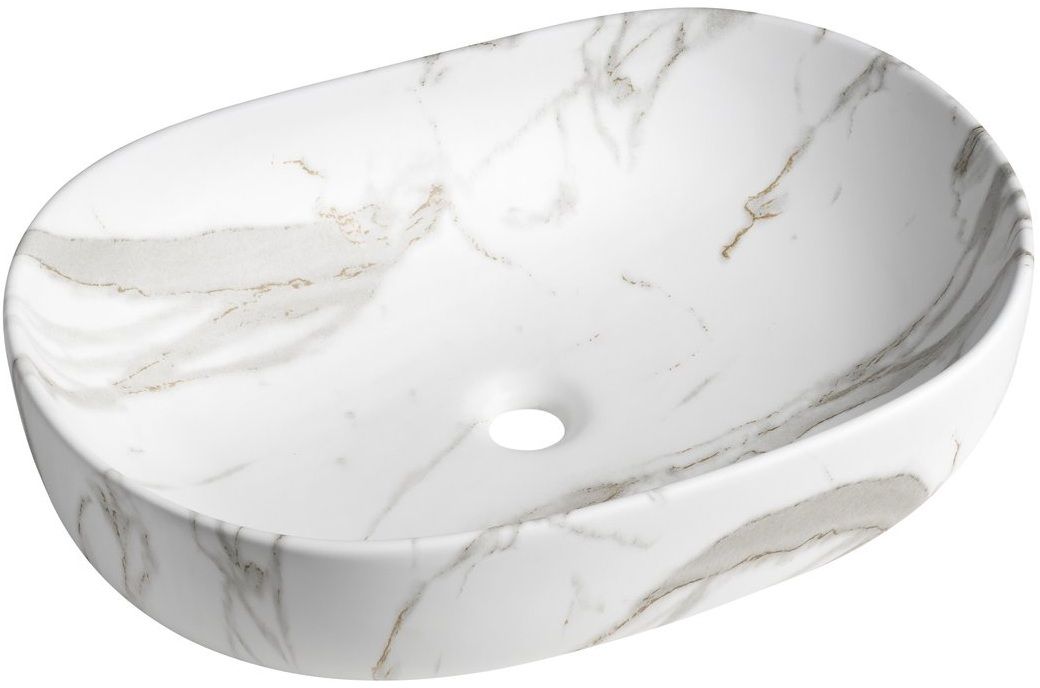 Sapho Caleo Umývadlo 60x42cm, bianco carrara CA590BC