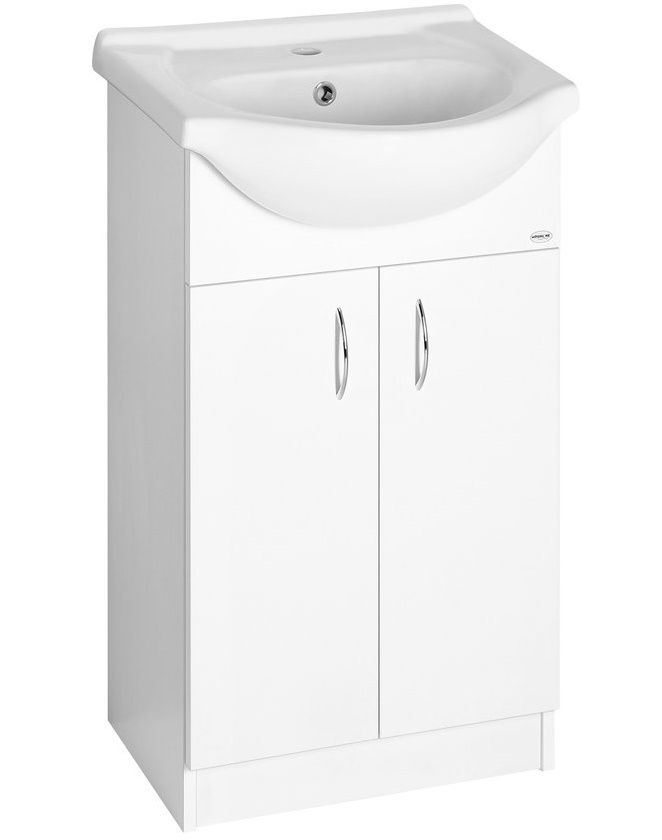Aqualine Simplex Eco Skříňka s umyvadlem 50 x 87 cm, bílá mat SIME500