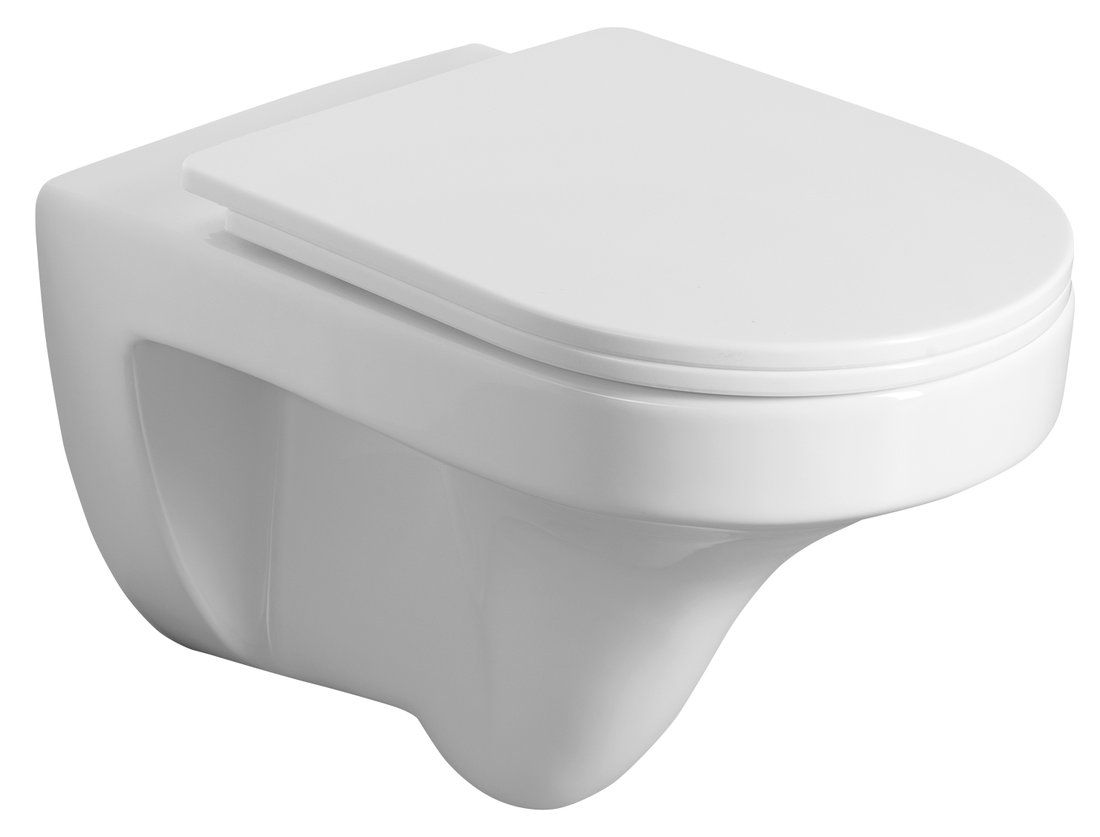 Aqualine Denica WC závesné, Vortex Rimless, biela PS8512