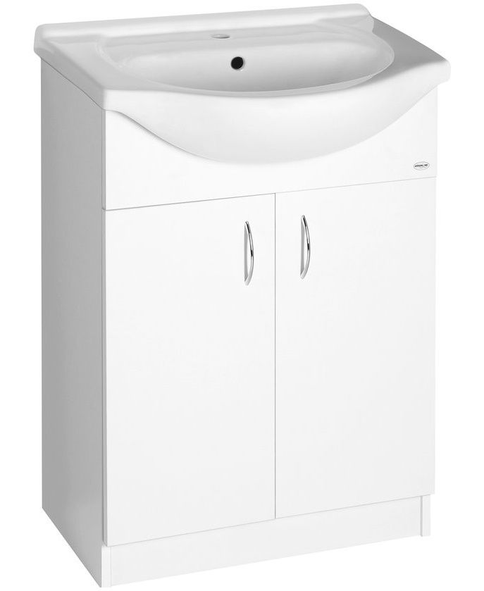Aqualine Simplex Eco Skříňka s umyvadlem 65 x 87 cm, bílá mat SIME650