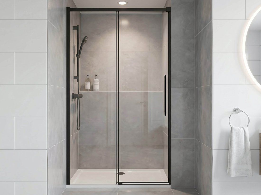 Gelco Luxor Black Sprchové dveře 150 cm, černá mat/čiré sklo GU1215B