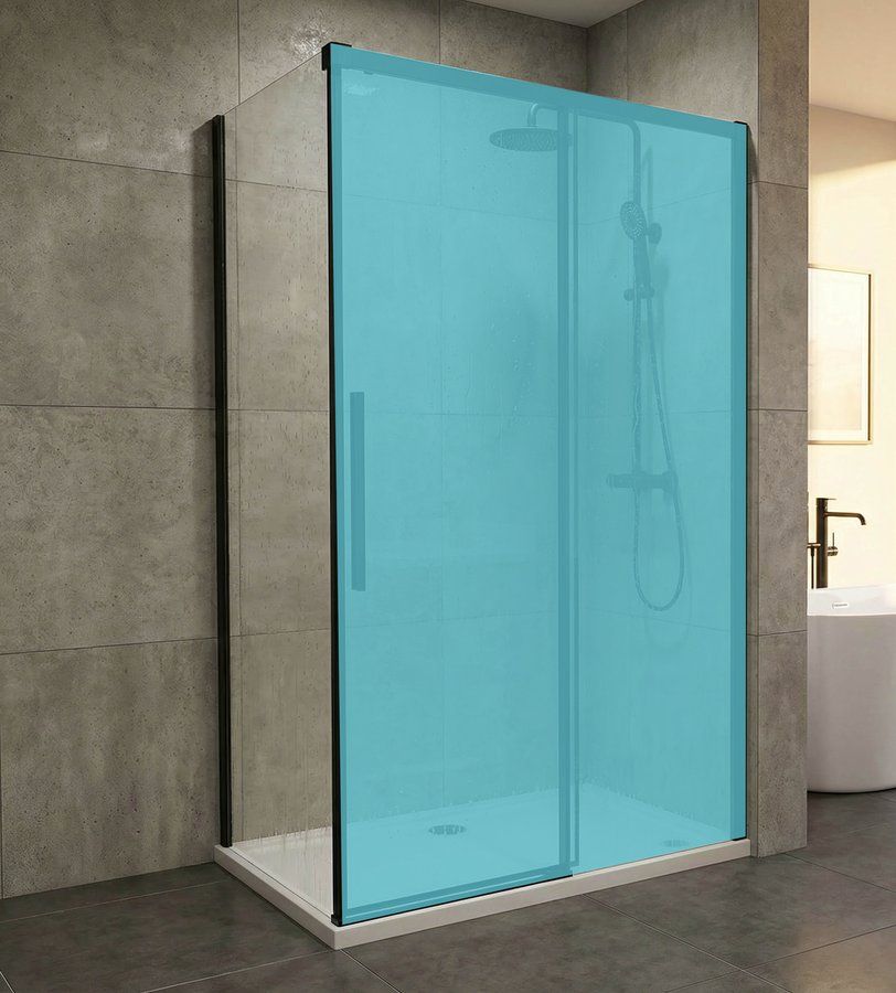 Gelco Luxor Black Boční stěna 80 cm, černá mat/čiré sklo GU5680B