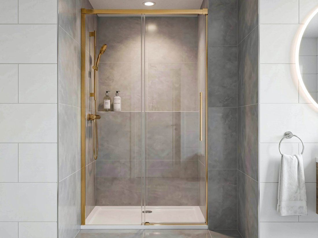 Gelco Luxor Gold Matt Sprchové dveře 150 cm, zlatá mat/čiré sklo GU1215G
