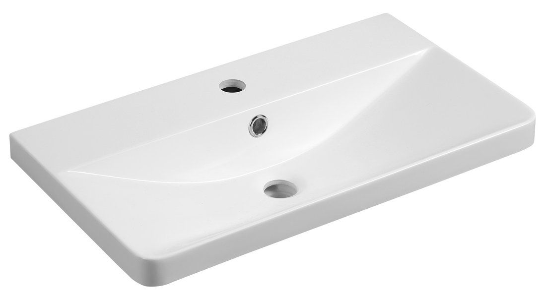 Aqualine Sen Nábytkové umyvadlo 61x35 cm litý mramor, bílá SN610