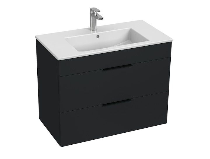 Jika Skrinka Cube s umývadlom 80 cm, antracitový mat H4537621763521