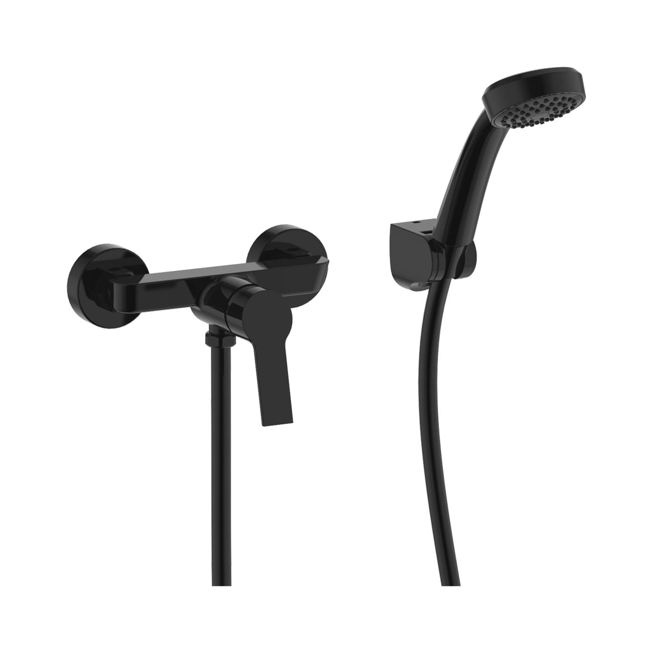 Jika Cubix Sprchový set s baterií, matná černá H3312I77161311