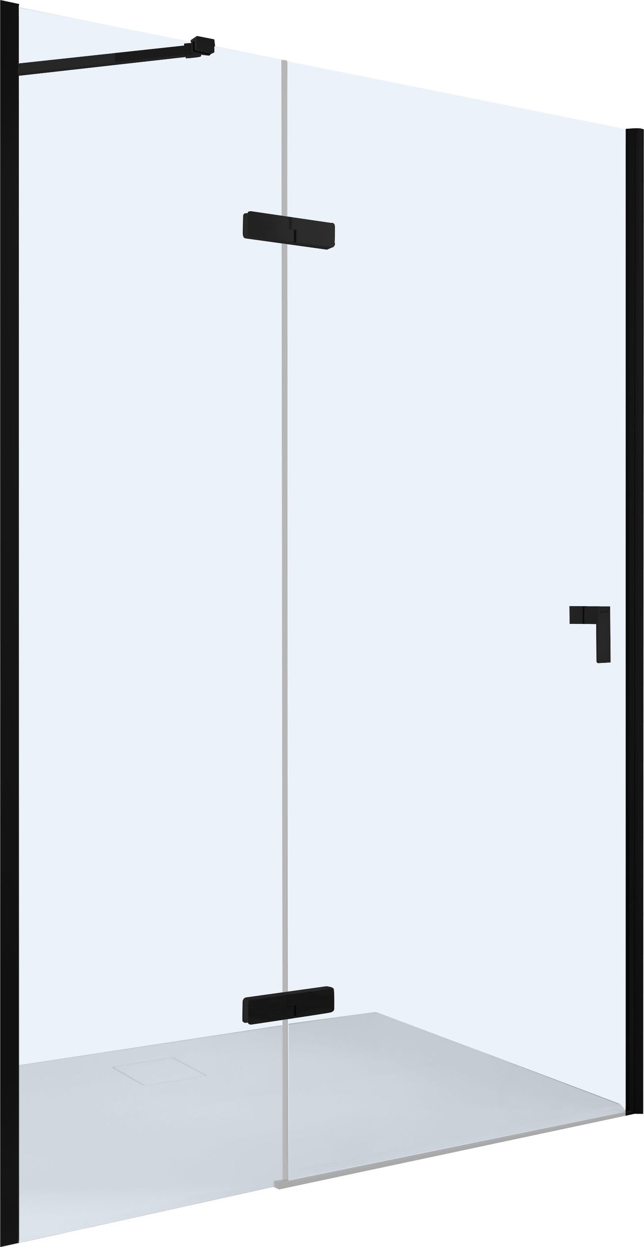 EBS Time Black Sprchové dvere 100 cm, ľavé, matné čierne