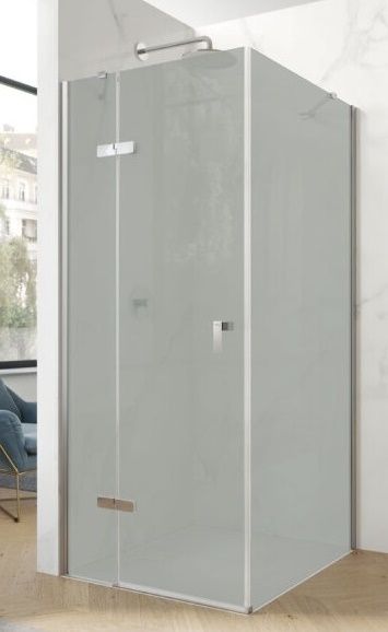 Hüppe Astra Ľavé krídlové dvere, 80 cm, strieborný profil/sklo Sand Plus PX0002.069.316