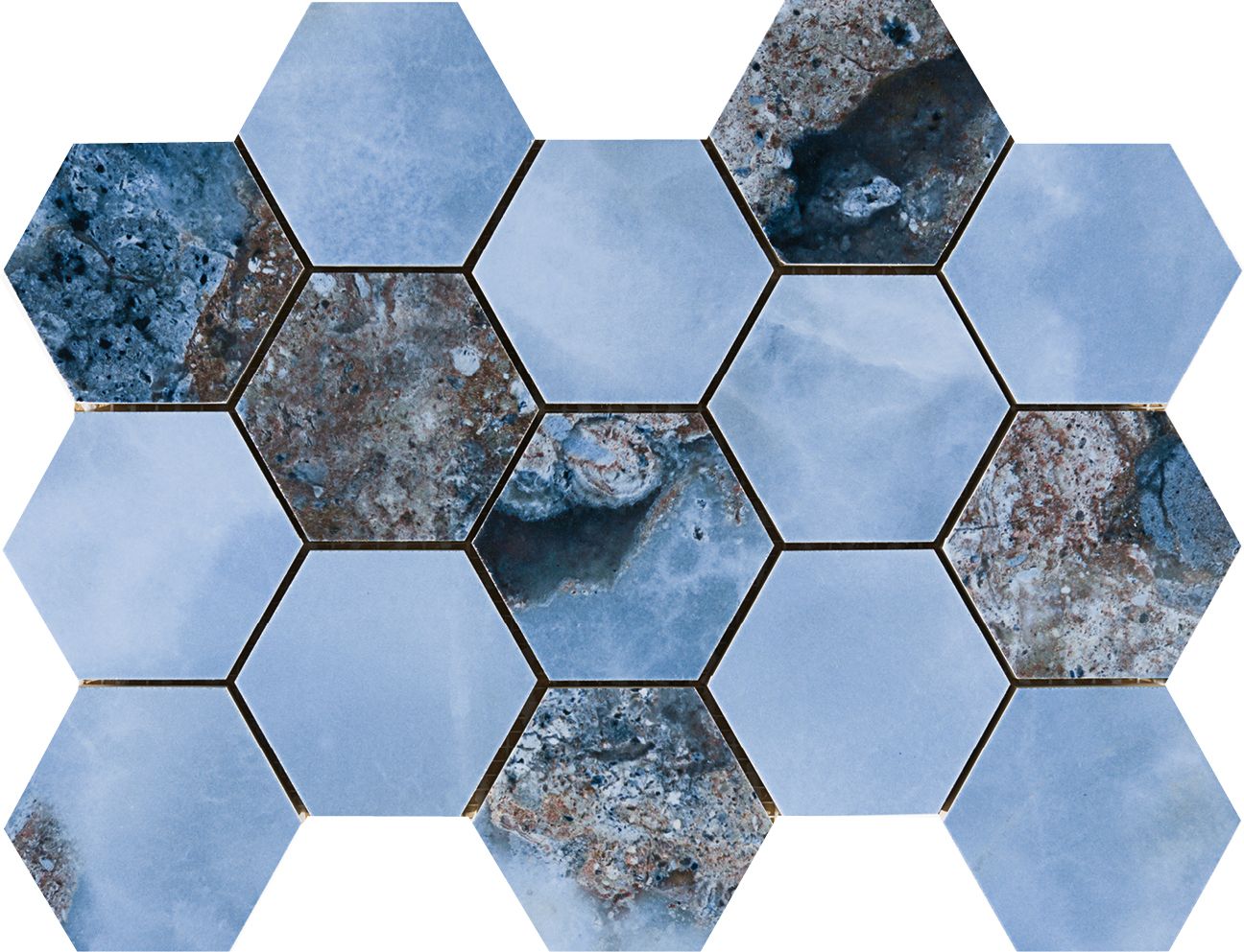 EBS Danae hexagon 22,5x32,5 navi lesklý