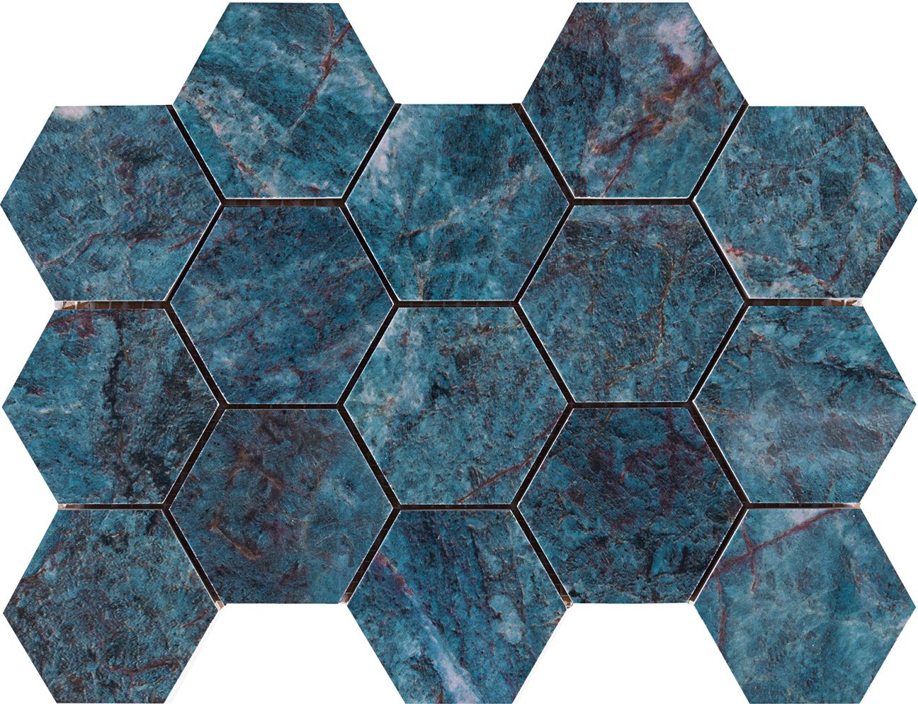 EBS Lux hexagon 22,5x32,5 kionia azzuro lesklý