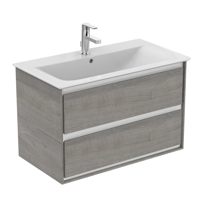 Ideal Standard Skrinka pod umývadlo Connect Air, 80 cm, sivý dub/biely mat E0819PS