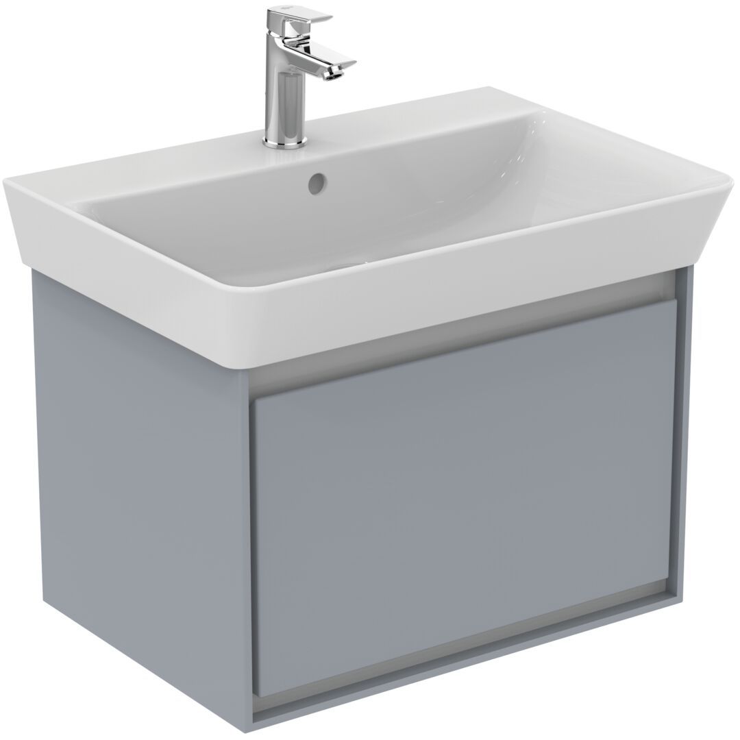 Ideal Standard Connect Air Skrinka pod umývadlo Cube 65 cm, 58x40,9x40 cm, lesklá svetlosivá E0847EQ