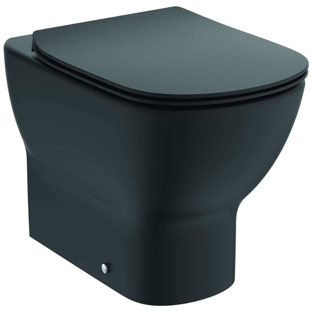 Ideal Standard Stojaté WC Tesi so sedadlom SoftClose a Aquablade, matná čierna T3536V3