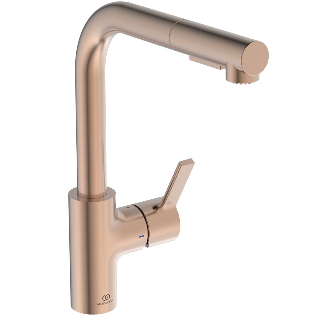 Ideal Standard Gusto Umývadlová batéria s výsuvnou sprchou - 2 polohy, Sunset Rose BD420J4