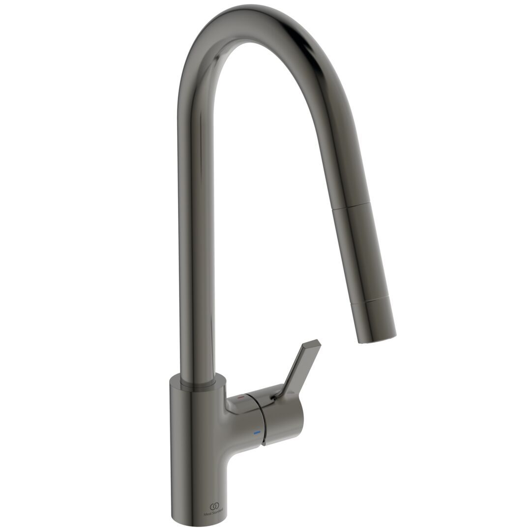 Ideal Standard Gusto Umývadlová batéria s výsuvnou sprchou, magnetická sivá BD414A5