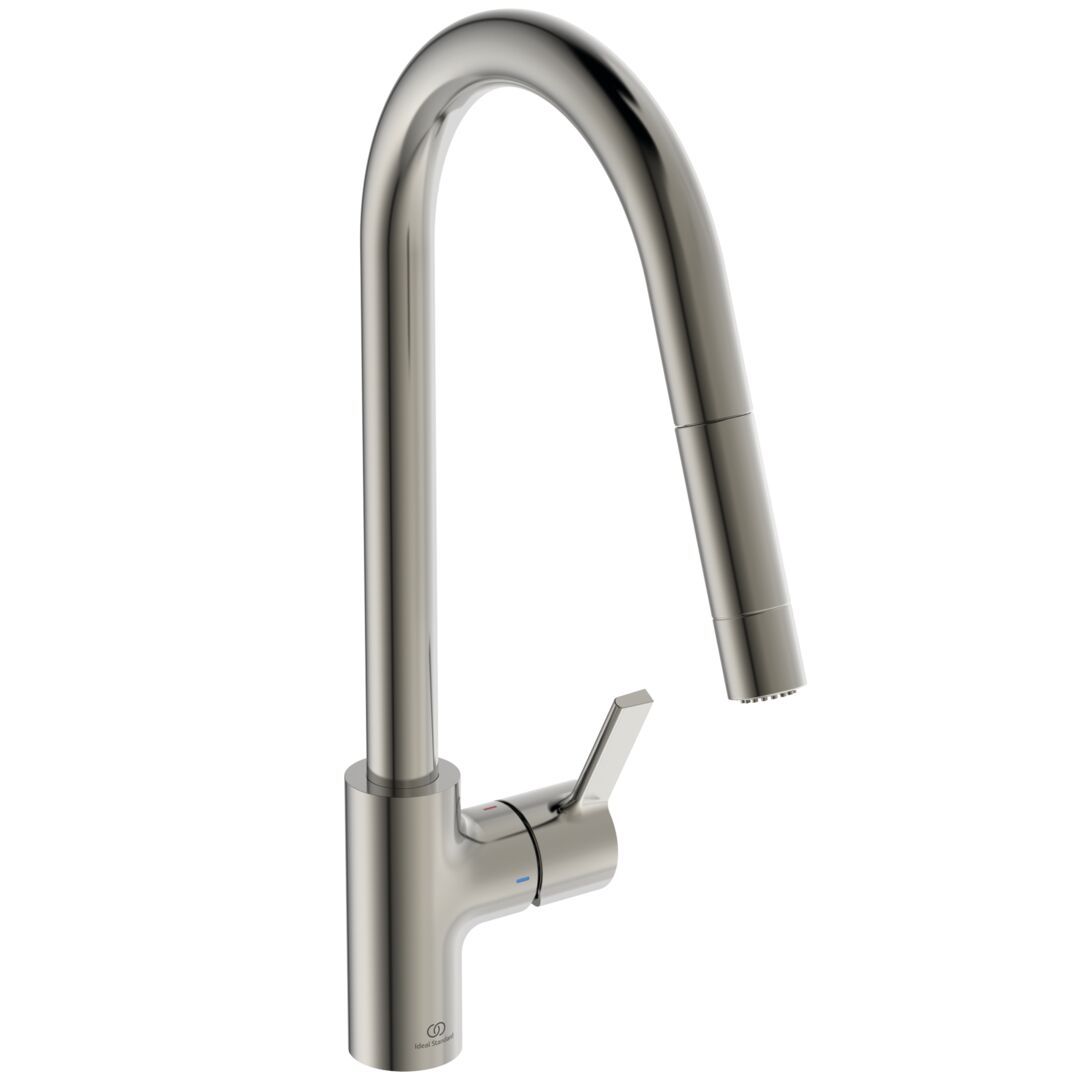 Ideal Standard Gusto Umývadlová batéria s výsuvnou sprchou, 2 polohy - Silver Storm BD416GN