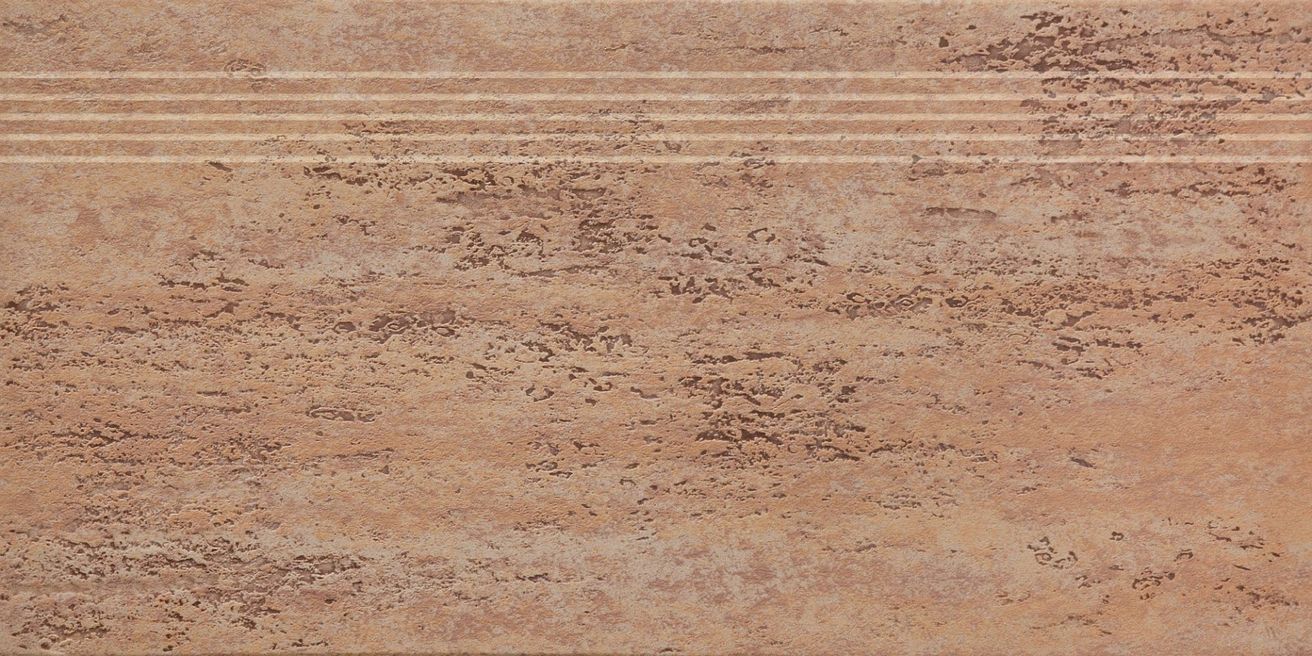 Rako Travertin DCPSE037 schodovka 30x60 hnědá