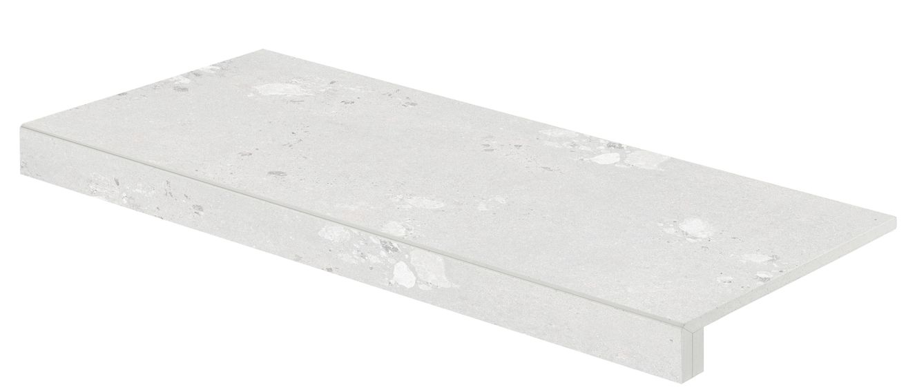 Rako Castone DCF84855 krokové kovanie 40x80 papier sivý a biely rect.