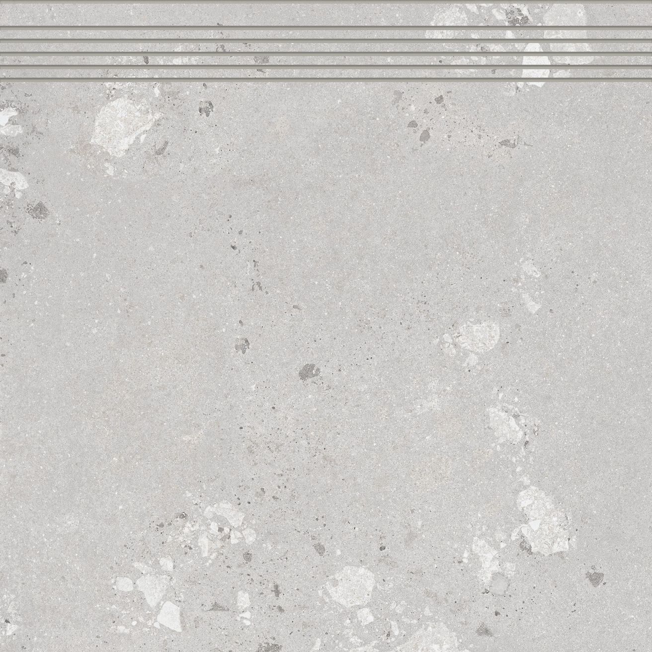 Rako Castone DCP62856 schodisko 60x60 cementovo šedé obdĺžnikové.