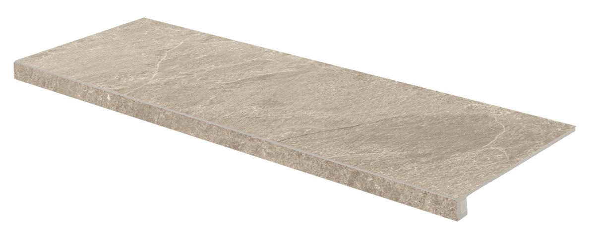 Rako Core DCFVD877 schodová tvarovka reliéfní 30x120 sunrise béžová rekt.