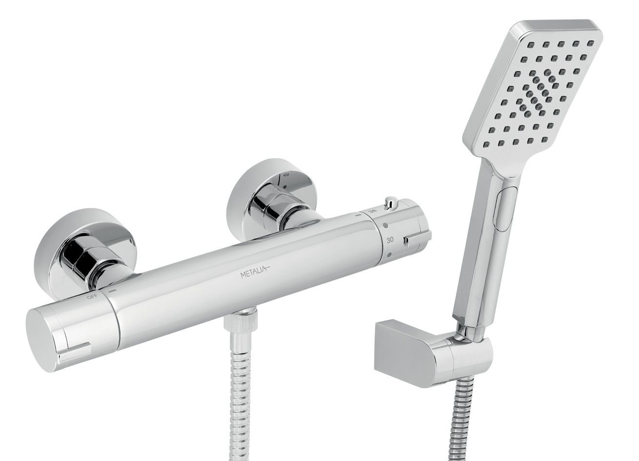 Novaservis Metalia 54 Sprchová termostatická batéria ECO s príslušenstvom, chróm 54960,0