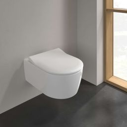 Villeroy & Boch Avento Závesné WC s WC doskou, DirectFlush, alpská biela 5656RS01 - galéria #1