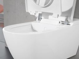 Villeroy &amp; Boch ViClean Závesné WC s bidetovým sedadlom, alpská biela V0E100R1 - galéria #1