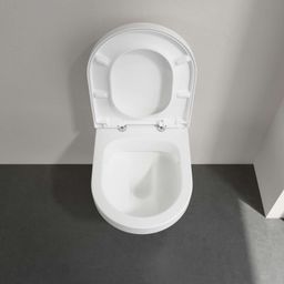 Villeroy & Boch Architectura Závesné WC s WC doskou, DirectFlush, CeramicPlus, alpská biela 4694HRR1 - galéria #5