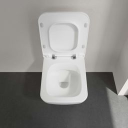Villeroy & Boch Venticello Závesné WC s WC doskou, DirectFlush, CeramicPlus, alpská biela 4611RLR1 - galéria #5