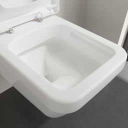 Villeroy & Boch Architectura Závesné WC s WC doskou, DirectFlush, CeramicPlus, alpská biela 5685HRR1 - galéria #6