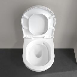 Villeroy & Boch Architectura Závesné WC s WC doskou, Rimless, TwistFlush, CeramicPlus, alpská biela 4694CLR1 - galéria #5