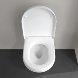 Villeroy & Boch Architectura Závesné WC s WC doskou, TwistFlush, CeramicPlus, alpská biela 5684CLR1 - galéria #4