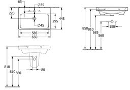 Villeroy & Boch Architectura Umývadlo 65 × 45 cm, alpská biela 4A876501 - galéria #8