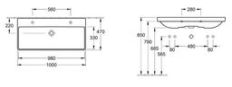Villeroy & Boch Avento Nábytkové dvojumývadlo 100 x 47 cm, alpská biela 4156A4R1 - galéria #3