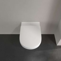 Villeroy & Boch O.novo Závesné WC s WC doskou, DirectFlush, CeramicPlus, alpská biela 5660HRR1 - galéria #3