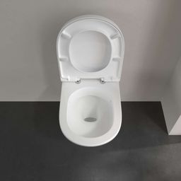 Villeroy & Boch O.novo Závesné WC s WC doskou, DirectFlush, CeramicPlus, alpská biela 5660HRR1 - galéria #5