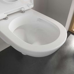 Villeroy & Boch O.novo Závesné WC s WC doskou, DirectFlush, CeramicPlus, alpská biela 5660HRR1 - galéria #6