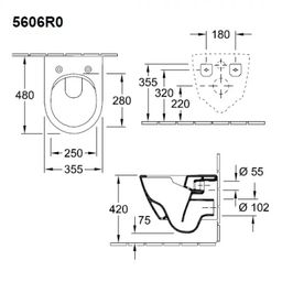 Villeroy & Boch Subway 2.0 Zavesné WC, DirectFlush, CeramicPlus, alpská biela 5606R0R1 - galéria #10