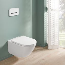 Villeroy & Boch Subway 3.0 Závesné WC s WC doskou, TwistFlush, CeramicPlus, alpská biela 4670T9R1 - galéria #3