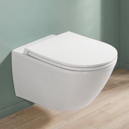 Villeroy & Boch Subway 3.0 Závesné WC s WC doskou, TwistFlush, CeramicPlus, alpská biela 4670T9R1 - galéria #4