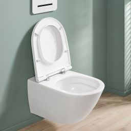 Villeroy & Boch Subway 3.0 Závesné WC s WC doskou, TwistFlush, CeramicPlus, alpská biela 4670T9R1 - galéria #7
