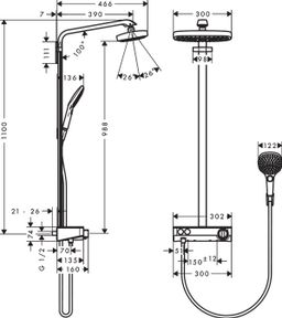 Hansgrohe Sprchový systém Raindance Select E 27126000 - galéria #1
