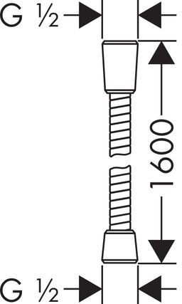 Hansgrohe Sensoflex Kovová sprchová hadica 160 cm 28136000 - galéria #1
