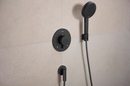 Hansgrohe FixFit Fine S Podomietkový vývod hadice, kartáčovaný čierny chróm 28882340 - galéria #1