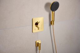Hansgrohe FixFit Fine Q Podomietkový vývod hadice, lesklá zlatá 28884990 - galéria #1