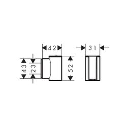 Hansgrohe Porter Fine Pevný držiak sprchy, matná biela 28885700 - galéria #3