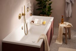 Hansgrohe Exafill Vonkajšie kryty vaňového sifónu, leštená bronzová/lesklá biela 58119140 - galéria #3