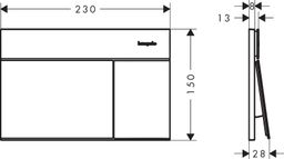 Hansgrohe iFrame Element E Ovládacie tlačidlo, chróm 66003000 - galéria #3